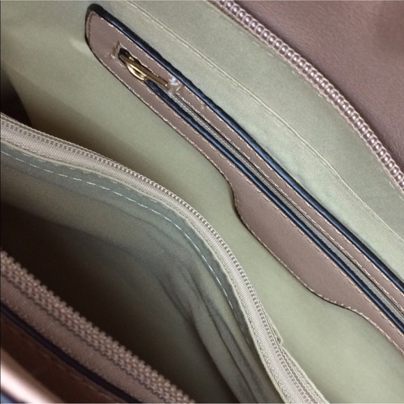 Last 1!! NEW! gray two tone zipper satchel + strap - Picture 3 of 4